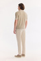 Men's Beige Polo Collar Buttonless 100% Cotton Soft Touch Regular Fit Knitwear T-Shirt A61Y5025 - 4