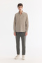 Men's Gray Dry Wash Cotton Elastane Roma Crop Slim Fit Jean Trousers A61Y3526 - 8