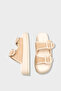 Marge Wedge Heeled Double Banded Buckle Women's Slippers - 4