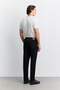 Men's Black Vintage Washed Cotton Elastane Madrid Comfort Slim Fit Jean Trousers A62Y3528 - 5