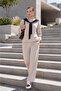 Women's Shawl Look Detailed Sweat Pants Modal Set 265193 -