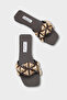 Manon Blunt Toe Metal Accessory Short Heeled Comfort Women's Slippers - 2