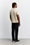 Men's Beige Crew Neck Cotton Easy-Iron Regular Fit T-Shirt A62Y1022 - 4