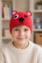Organic Cotton Knitted Teddy Bear Hat (8-10 Years) – Soft, Breathable, Handmade - 2