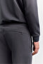 Men's Anthracite Elastic Waist Lace-Up Easy-Iron Regular Fit Sweatpants B003404 - 3