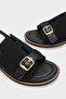 Shaylah Buckle-Strapped Flat Heeled Women's Sandals with Back Strap - 4