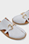 Vivyanne Genuine Leather Flat Heeled Women's Sabo Slippers - 4
