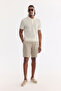 Men's Ecru Polo Collar Buttoned Soft Touch Regular Fit Knitwear T-Shirt A61Y5020 - 6