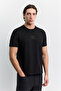 Men's Black Crew Neck Cotton Easy-Iron Regular Fit T-Shirt A62Y1022 - 5