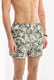 Men's Khaki Quick Dry Printed Relaxed Fit Swim Shorts with Bag A61Y3810 - 5
