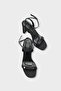 Bessy Square Toe High Heeled Women's Shoes with Metal Accessories and Ankle Strap - 5
