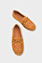 Viki Kızıl Leather Pack Embroidered Soft Women's Loafers Shoes - 5