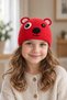 Organic Cotton Knitted Teddy Bear Hat (8-10 Years) – Soft, Breathable, Handmade - 3