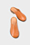 Nancey Genuine Leather Short Heeled Women's Sabo Slippers - 5