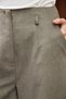 Women's Crush Cupra High Waist Side Pockets Wide Leg Palazzo Trousers-Khaki - 7