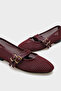 June Buckle Double Strap Mesh Round Toe Flat Heeled Casual Women's Ballerinas - 4