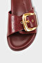 Cybelle Flat Heeled Single Strap Metal Buckle Women's Slippers - 2