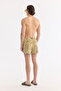 Men's Yellow Quick-Drying Printed Relaxed Fit Swim Shorts with Bag A61Y3817 - 4