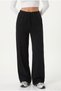 Women's Modal Select Wide Leg Black Sweatpants