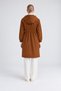 Hooded Zipper Closure Trench Coat Brown - 3