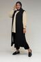 34000 Large Size Combed Cotton Wear-Out Vest - Black
