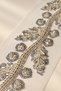 Flower and Leaf Motif Beaded Embroidered Tulle Ribbon (1Mt) - 2