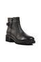 1950807K Genuine Leather Black Women's Boots with Fleece Inside - 4