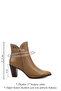 Women/Girls Mink Zippered Pointed Toe Genuine Leather Boots - 2