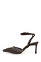 Women's Brown Ankle Strap Shoes Stiletto Heel U - 6