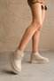 Women's Pastor Fur Short Boots - Skin Leather - 4