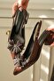 Women's Howen Short Heeled Shoes - Brown-Patent Leather