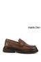 Men's Tan Antique Genuine Leather Loafer Shoes
