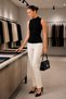 Women's Viscose Sleeveless T-Shirt-Black - 5