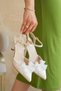Women's Godes Bow Tie Thin Heeled Shoes - White - 4