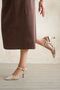 Women's Tesar Tulle Detailed Low Heel Shoes - Tan-Patent Leather - 3