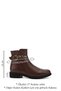 Women's Coffee Floater Zippered Rubber Sole Genuine Leather Boots - 2