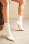 Women's Lopez Stretch Material Pointed Toe Heeled Boots - White - 4