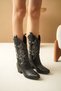 Women's Darel Cowboy Boots - black-leather - 4