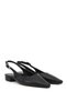 Women's Black Blunt Toe Open Back Shoes - 3