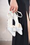 Women's Rise Summer Heeled Shoes - Polka Dot-White - 4