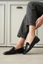 Women's Olbin Flat Sole Ballerinas - Black-Patent Leather - 4