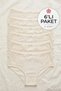 Lycra Lace Bato Women's High Waist Panties Ecru 6-Pack