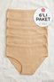 Ribana Kazayağı Bato Women's High Waist Panties 100% Cotton 6-Pack