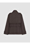 Gencc Quality Lcw Modest Brown High Collar Belted Oversize Women's Trench Coat - 4