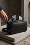 Adelina Men's Handbag Travel Cosmetic Portfolio Black Bag