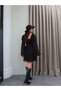 Collar Ruffle Corseted Chiffon Mini Dress - 5
