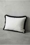 Cream Background, Black Tassels 30X50Cm 1 Piece Rectangular Throw Pillow Cover - 2