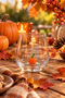 Set of 2 Water Glasses with Black Cat and Pumpkin Glass Figures - 2