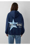 Hooded Navy Blue Sweatshirt 1S20106-70487 - 5