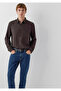 Tencel ™ ) Lyocell Brown Shirt Regular Fit / Normal Cut 0212075-90892 - 2